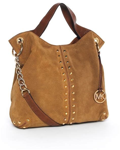 michael kors brown zip purse|Michael Kors brown suede purse.